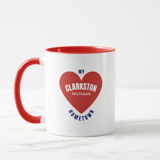 Caneca Clarkston Michigan Hometown Coffee Mug (Esquerda)