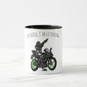 Caneca Claro, Estou Ouvindo... Moto Engraçada