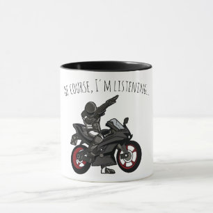 Caneca Claro, Estou Ouvindo... Moto Engraçada