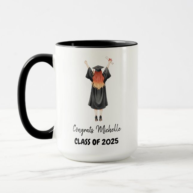Caneca Class of 2025 Graduation Personalized (Esquerda)