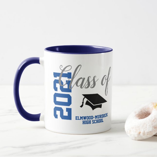 Caneca Classe Azul Personalizada da Escola de Ofertas 202 (Com Donut)