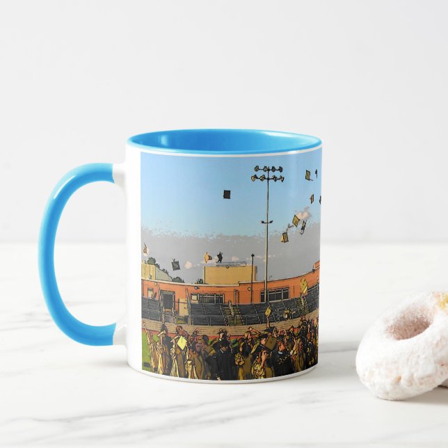 Caneca Classe de graduação de 20XX no campo (Com Donut)