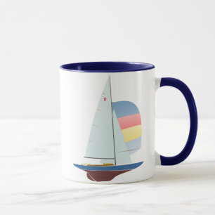 Caneca Classe do dragão que compete o veleiro