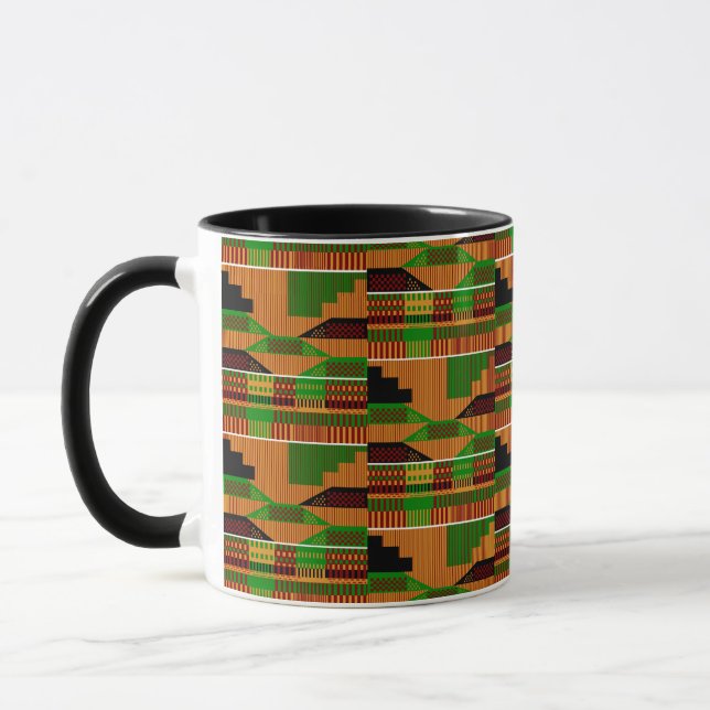 Caneca Classic African Kente Cloth K01 Pattern Mug (Esquerda)