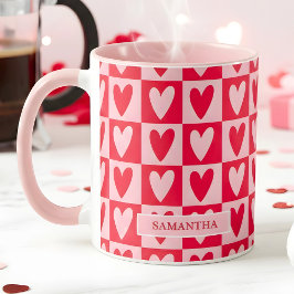 Caneca Classic Cherry Red Hearts Valentine’s Gift