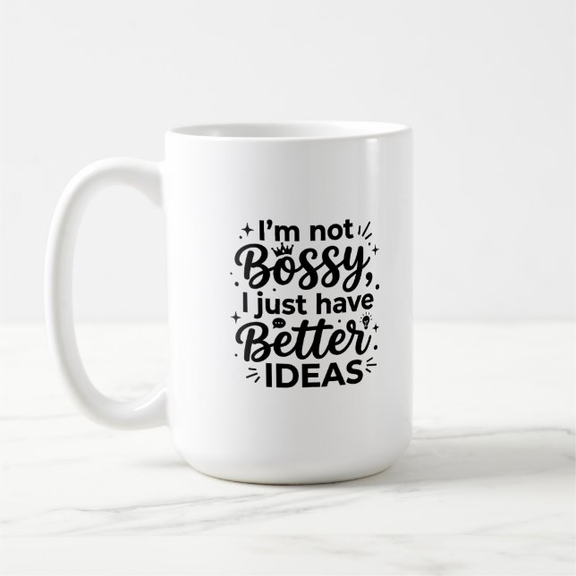 Caneca Clássica 15 oz - Amantes de Café Bossy Brew (Esquerda)