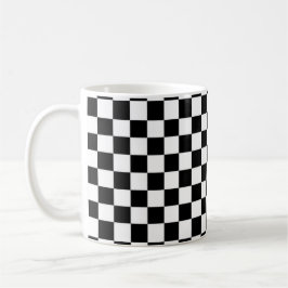 Caneca clássica Checkered preto e branco