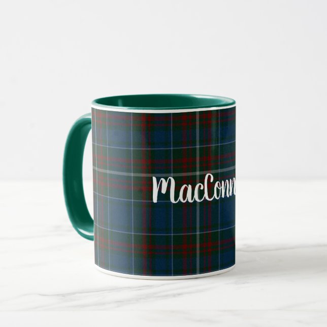 Caneca clássica da xadrez de Tartan de MacConnell (Frente Esquerda)