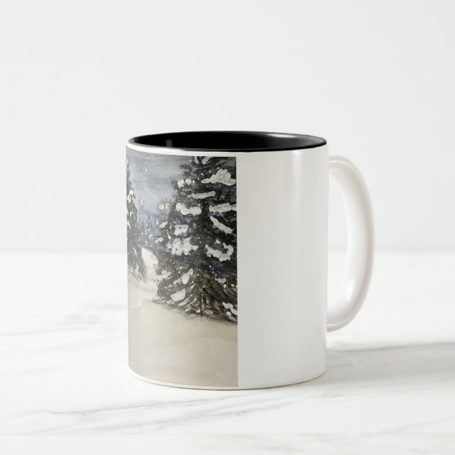 Caneca Clássica de Árvore Neve, 11 oz (Frente Esquerda)