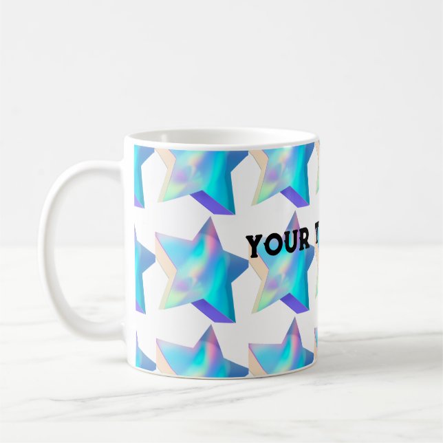 Caneca Clássica de Texto Estrela Imagem Chá Café C (Esquerda)