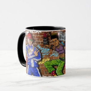 Caneca clássica do hip-hop do anos 80