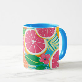 Caneca Clássica Jardim de Citros Vibrante
