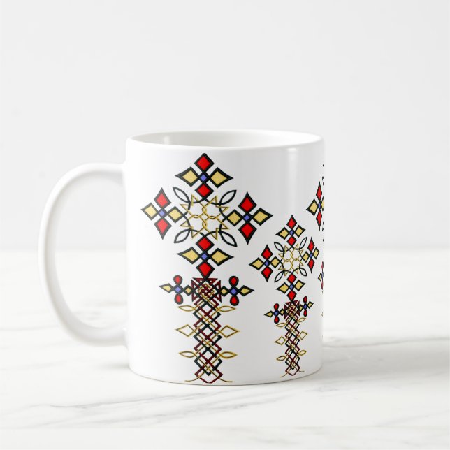 Caneca clássica transversal etíope de Rootz Meskel (Esquerda)