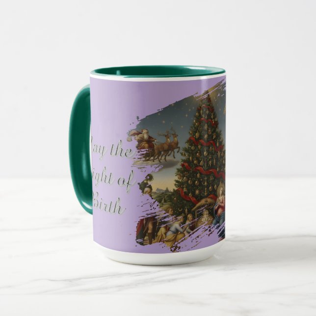 Caneca Classical Christmas Nativity Art Coffee Mug (Frente Esquerda)
