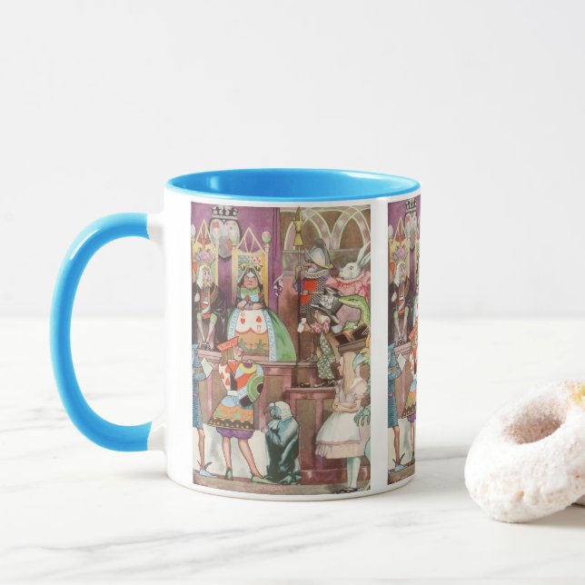 Caneca Clássico Alice no País das Maravilhas, Rainha de C (Com Donut)