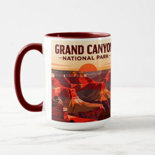Caneca Clássico Grand Canyon Personalizado Estilo WPA