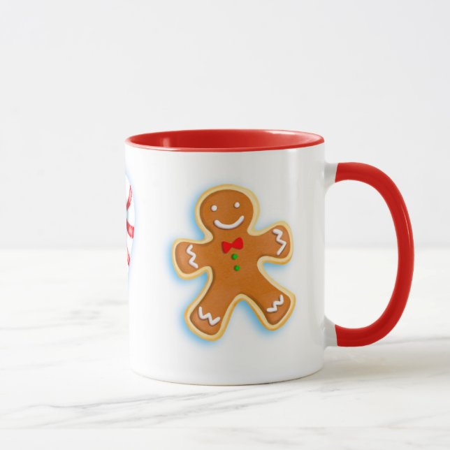 Caneca Clássico, Homem de Pão de Natal de 11 oz (Direita)