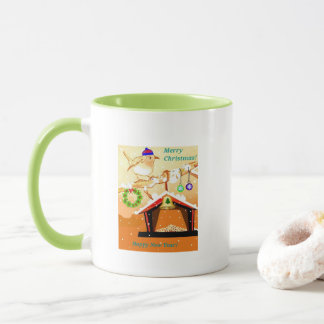 Caneca Clássico Mug - alimentador de pássaros do natal