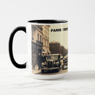 Caneca Clássico Paris Rua Torre Eiffel Vintage 1920