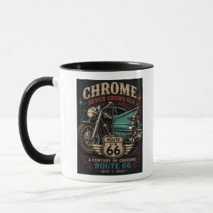 Caneca Clássicos Cromados do Centenário da Rota 66