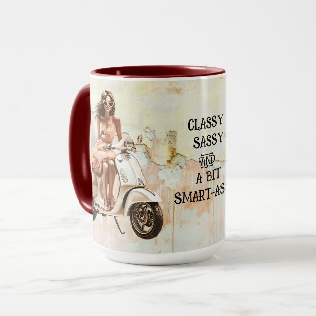 CANECA CLASSY SASSY E UM POUCO SMART-ASSY (Frente Esquerda)