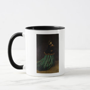 Caneca Claude Monet a mulher no vestido verde, 1866