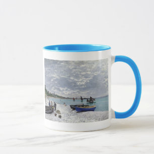 Caneca Claude Monet   a praia em Sainte-Adresse