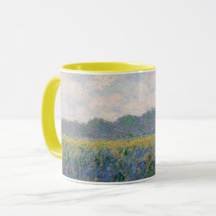 Caneca Claude Monet - Campo de Íris Amarelos em Giverny