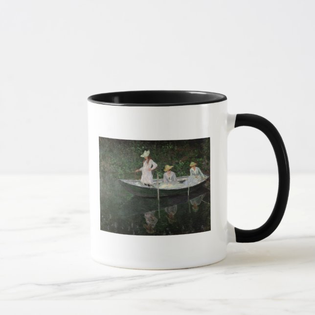 Caneca Claude Monet | o barco em Giverny, c.1887 (Direita)