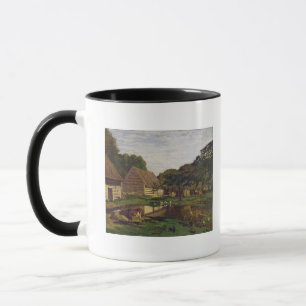 Caneca Claude Monet   um pátio em Normandy