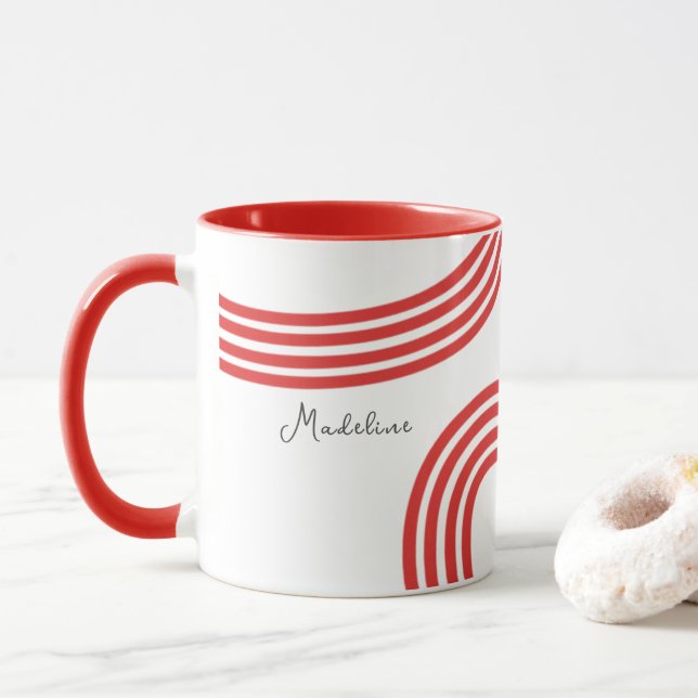 Caneca Cláusula de Noel travessa retrô (Com Donut)