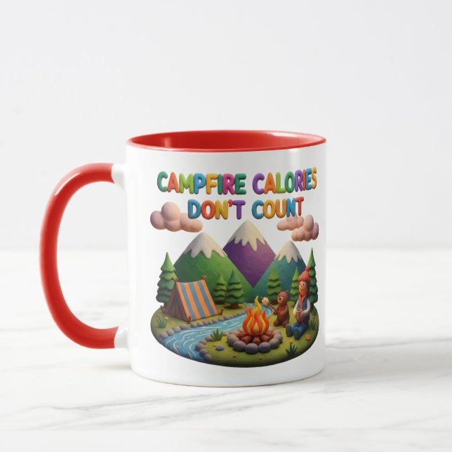 Caneca Clay Art “Campfire Calories Don’t Count” Scene (Esquerda)