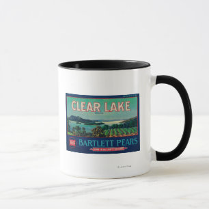 Caneca Clear Lake Pear Crate LabelLake County, CA