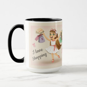 Caneca Cleo's "I Love Comprando" Mug