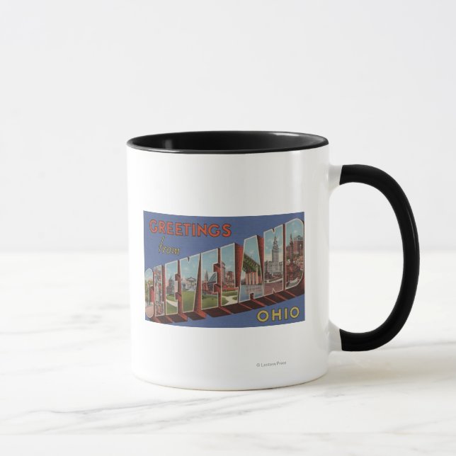 Caneca Cleveland, Ohio - Cenas com Letra Grande 3 (Direita)