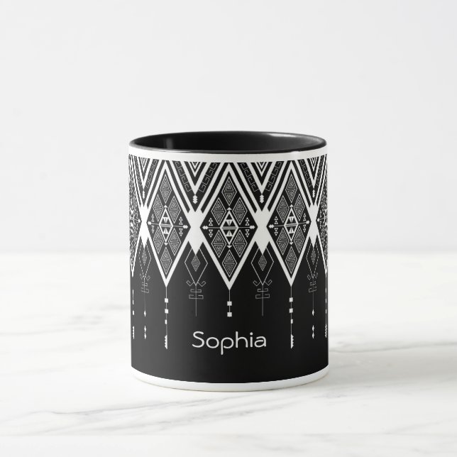 Caneca Cliente Branco E Preto Americano Nativo (Centro)