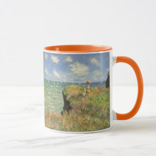 Caneca Cliff Walk em Pourville por Claude Monet