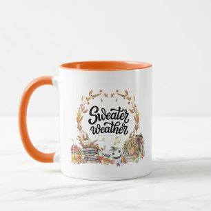 Caneca Clima de Suéter   Ilustrações Rústicas em Aquarela