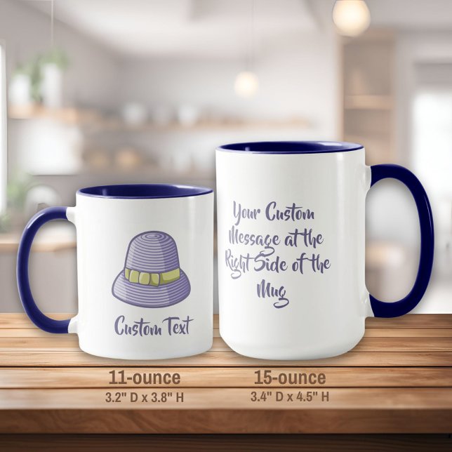 Caneca Cloche Hat Lilac Mug (Criador carregado)