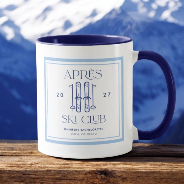 Caneca Clube Apres Ski Festa de Solteira de Esqui de Inve (Criador carregado)