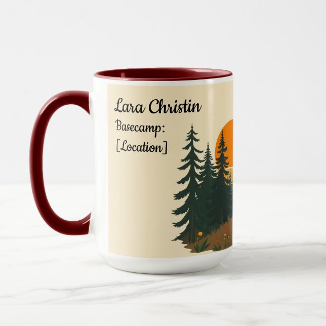 Caneca Clube de Caminhada Retro Estético Presente Persona (Esquerda)