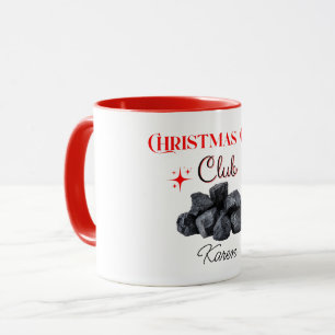 Caneca Clube de Carvão de Natal Presente Divertido