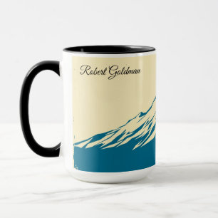 Caneca Clube de Esqui de Inverno Vintage Lodge Personaliz