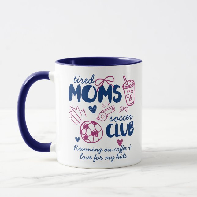Caneca Clube de Futebol das Mães Cansadas Texto Personali (Esquerda)