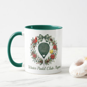 Caneca Clube de Padel de Inverno Aspen Coroa de Natal Car