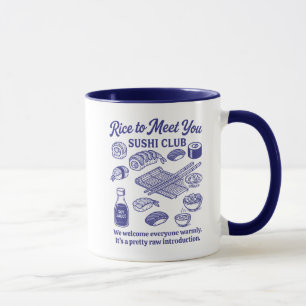 Caneca Clube Divertido de Amantes de Sushi Arroz para Con