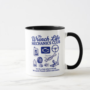 Caneca Clube Divertido de Mecânico Oficina de Reparos de 