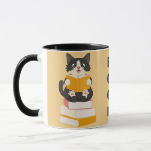 Caneca Clube do Livro Kawaii de Volta às Aulas Desenho de