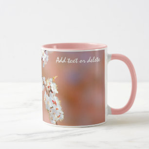 Caneca Clusters De Flores Apricot Japonesas