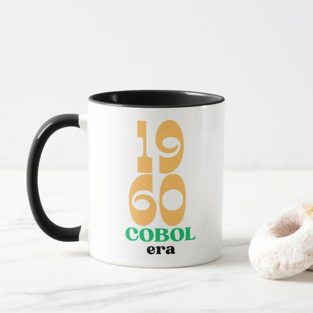 Caneca Cobol 1960 Era The Birth of Legacy Code (Com Donut)